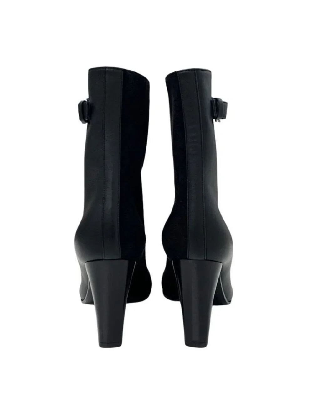 Hermes Hanae Boots Short Shoes Suede Leather Black - Picture 5 of 9